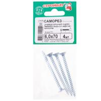 Саморезы универсальные 6,0x70 (белый цинк 4 шт)